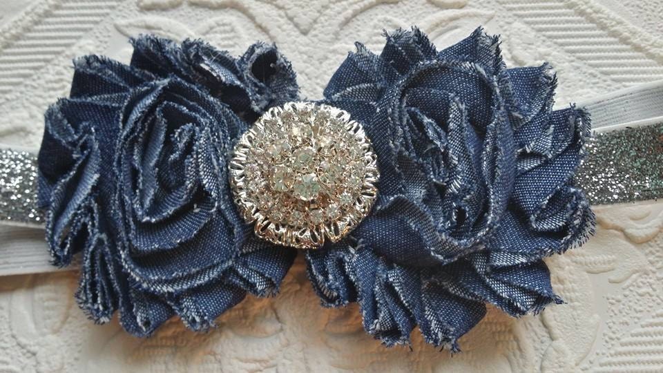 Denim Headband/Baby Headbands/Baby Headbands and Bows/Infant