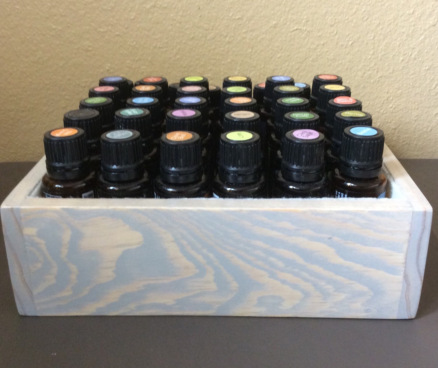 Wood Essential Oil Storage Box in Driftwood by BlueberriesAndBees