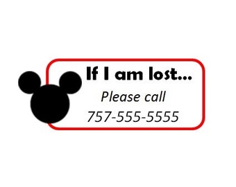 Set of 8+ Custom Temporary Tattoos - Emergency Contact Info / If Lost