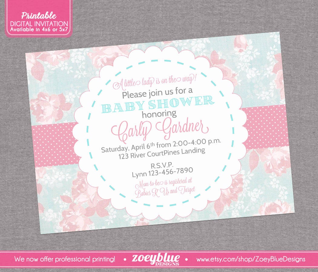 shabby chic baby shower invitation vintage by zoeybluedesigns shabby chic baby shower invitation vintage by zoeybluedesigns