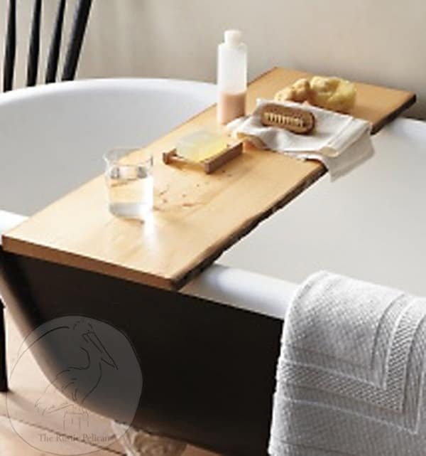 Rustic Bath Caddy Wood Bathtub Tray Wood Tub by RusticPelican