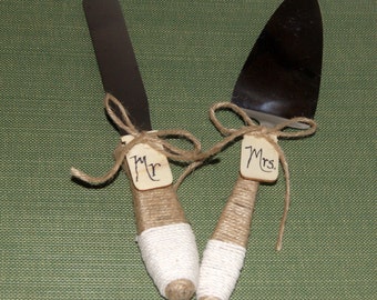 Woodland Wedding Cake Serving Set / Personalized / Rustic Wedding Cake Set / Country Wedding Cake Cutting Set / Wedding Pie Cutting Knife