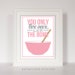 Lick the Bowl Print, Kitchen Decor, Art for Kitchen, Kitchen Art, Kitchen Poster, Pyrex Bowl, Baking Gift, Baking Art, Funny Kitchen Art