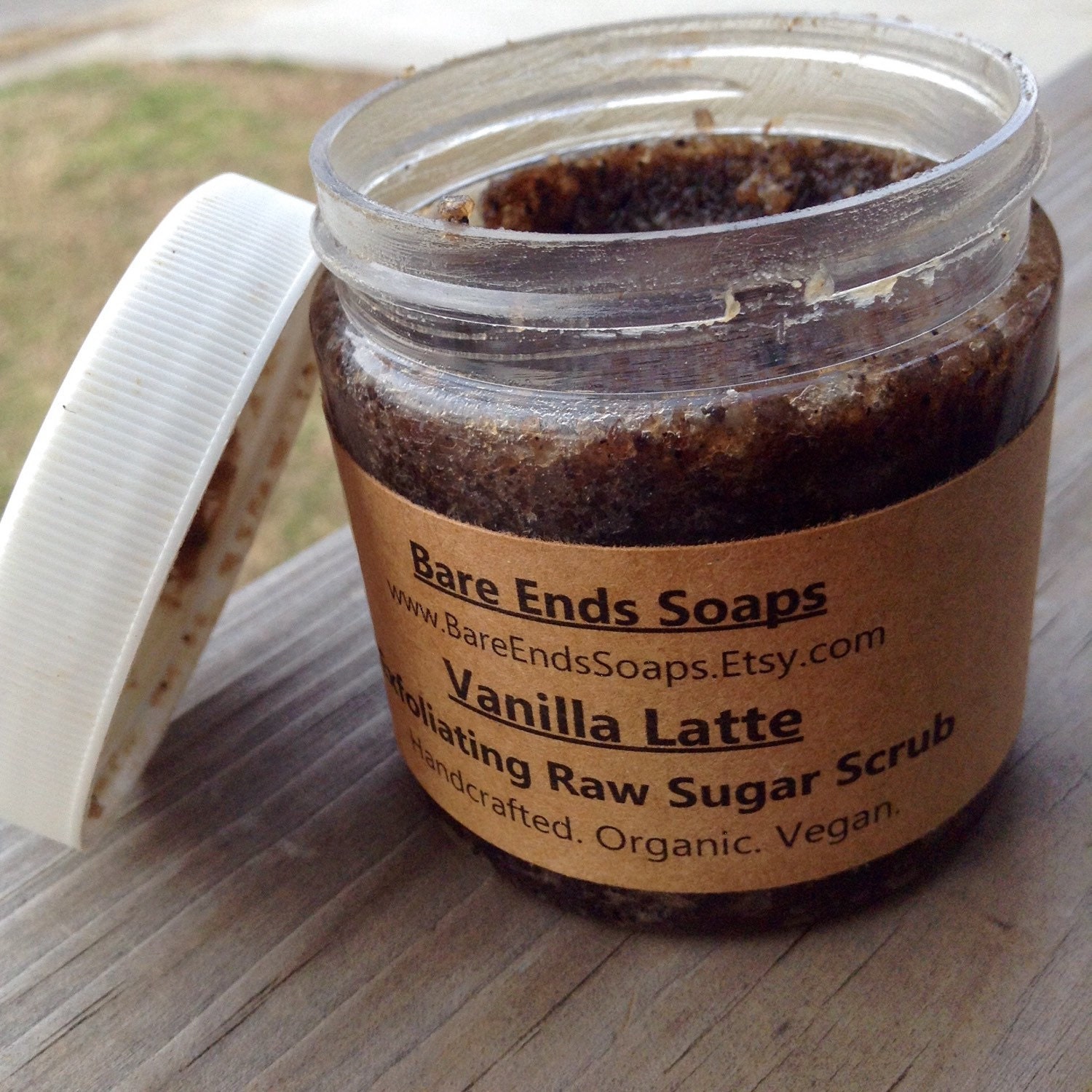 Vanilla Bean Latte Sugar Scrub/ Body Scrub/ by BareEndsSoaps