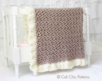 Crochet baby blanket PATTERN 91 - Chocolate Dream Blanket Pattern - Instant Download PDF Pattern