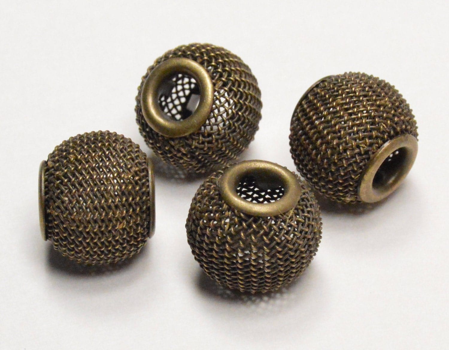 Antique Bronze Metal Mesh Beads Beads For Jewelry Making