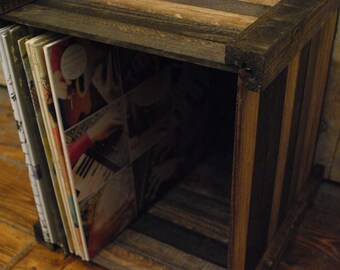 Stackable Record Crate or Vinyl Record Storage Crate
