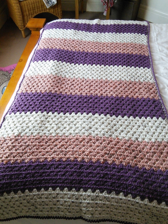 Hand crochet bed runner. Thick chunky and by Justbabydelights