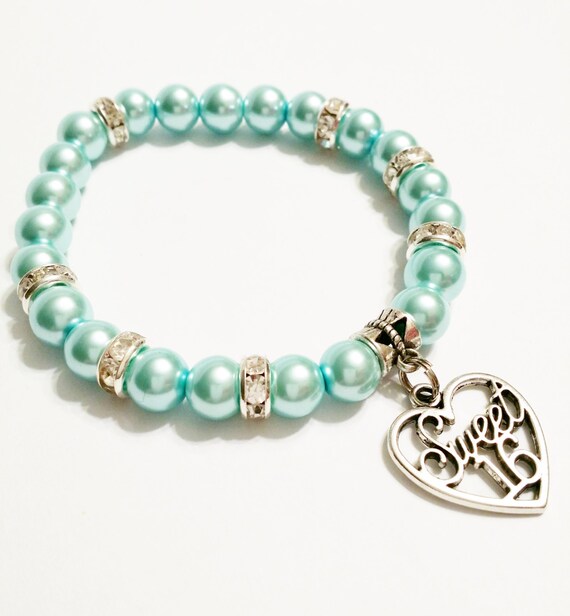 Sweet 16 Pearl Bracelet Sweet Sixteen by VickysLittleSecrets