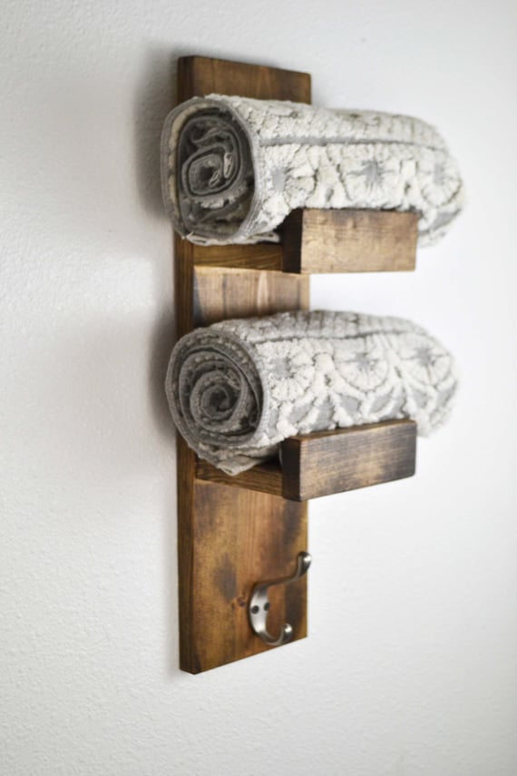 Rustic Towel Rack Hand Towel Rack Rustic Home by MintageDesigns