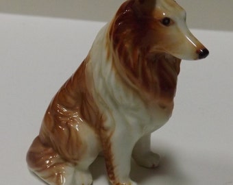 Items similar to Vintage Bradley Fine Bone China Collie Dog Family ...