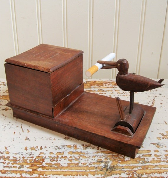 Antique Folk Art Cigarette Dispenser Box Rare by PoemHouse on Etsy