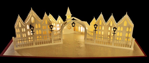 Download 3D SVG PDF Pop up card archway