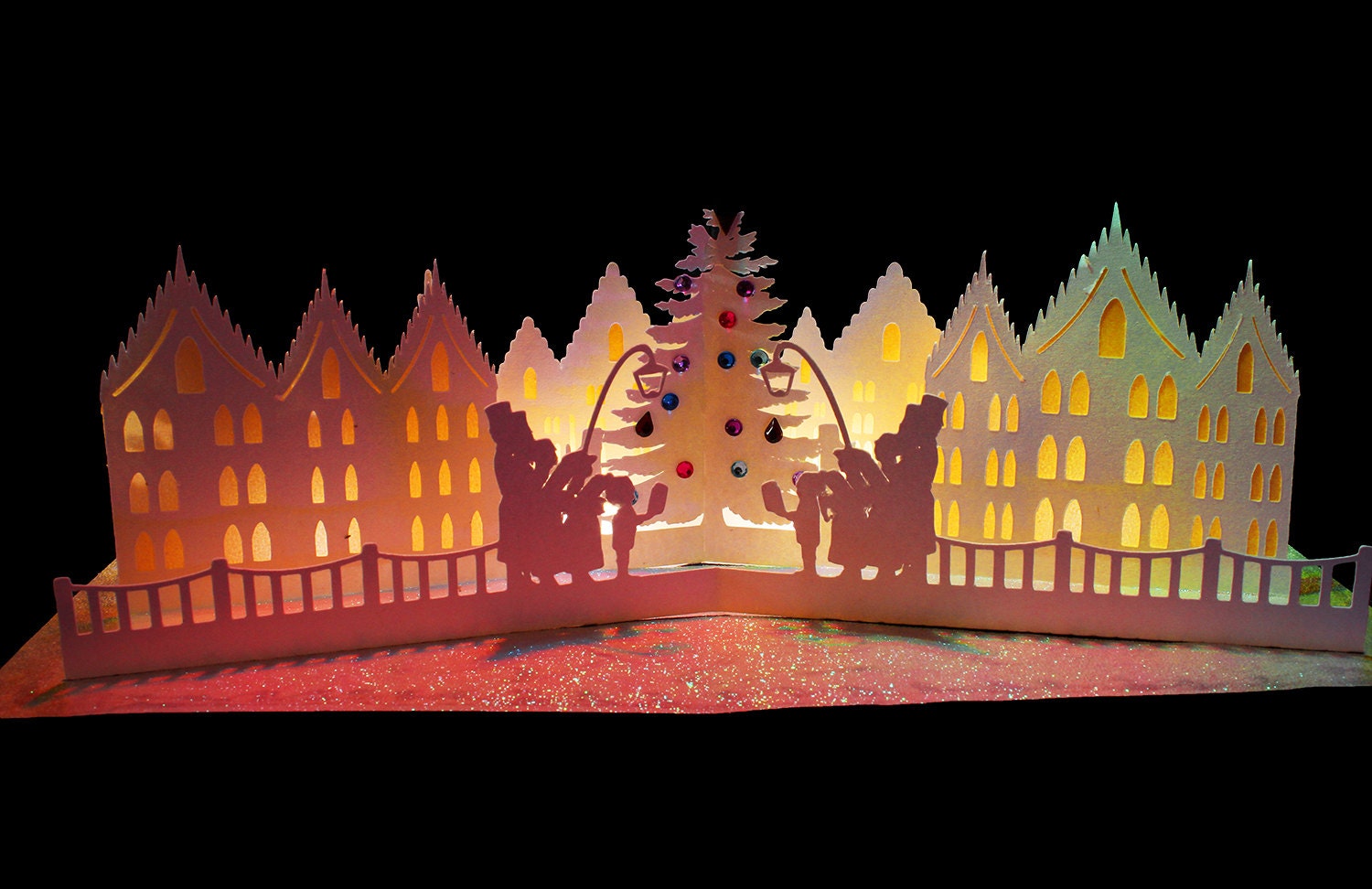 Download 3D SVG Pop up card Christmas Carols