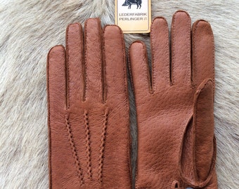 Peccary Leather Gloves with cashmere lining - Men's Leather Glove - Driving Gloves