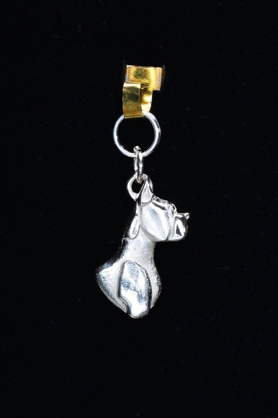 Sterling Silver Boxer Charm by Donna Pizarro from her Animal Whimsey