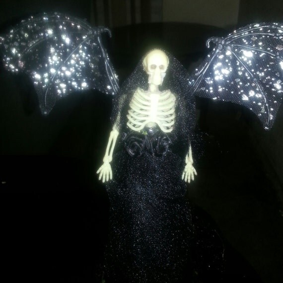 ooak skull angel christmas tree topper decoration by ooak skull angel christmas tree topper decoration by