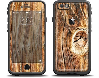 The Knobby Raw Wood Skin Set for the Apple iPhone 6 LifeProof Case (Other Models Available!)