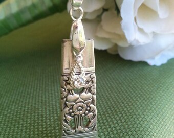 Vintage 1930's Silver Plated Spoon Necklace.