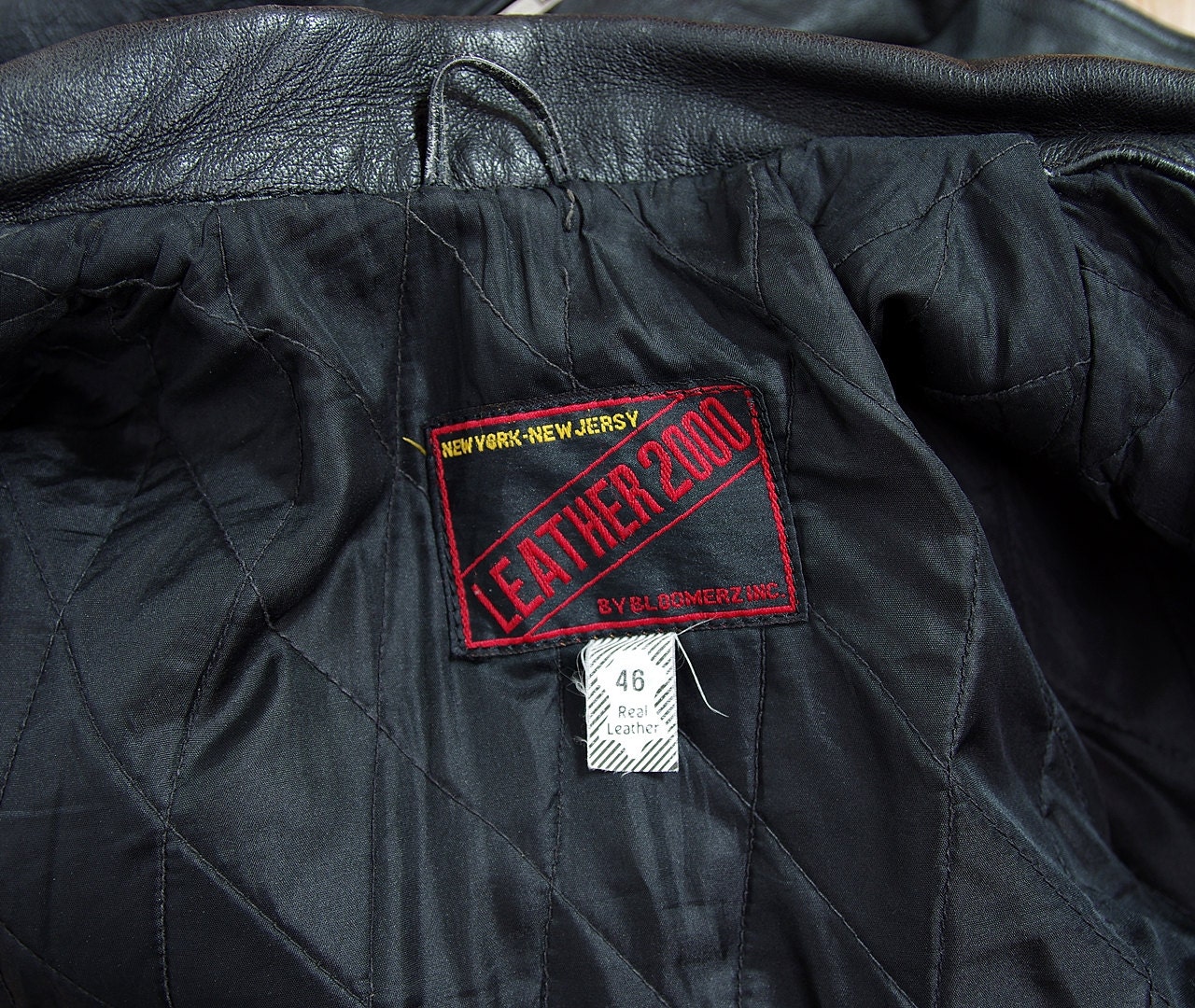80s BLOOMERZ INC. Motorcycle Leather Jacket / New York New