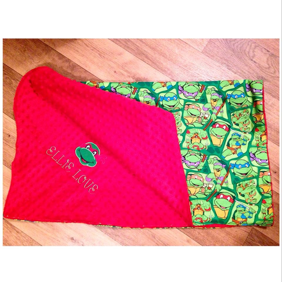 Custom Ninja Turtle Baby or Toddler Blanket by FancyThreads1