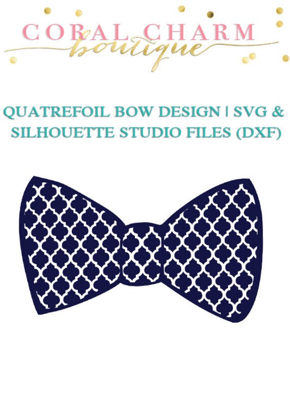 Download Quatrefoil Bow File for Cutting Machines SVG and Silhouette