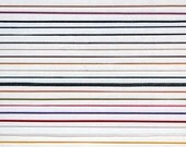 SAMPLES - 19 Tiger thread samples (Ritza 25), each color and width represented & 5 John James blunt end harness needles (1 of each size)