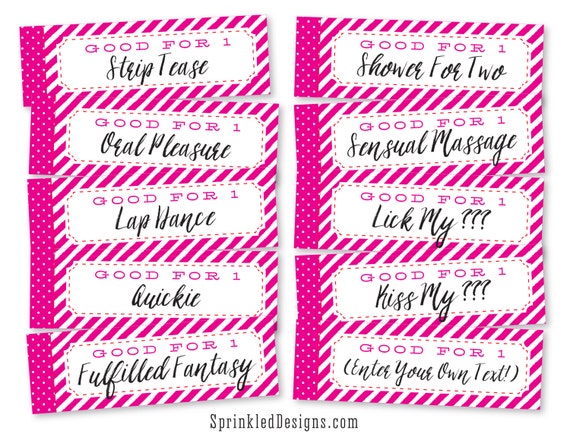 Romantic And Naughty Printable Love Coupons For Him