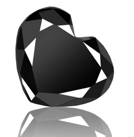 pc / 3.60ct AAA amazing Quality Black Diamonds Heart Shape 10mm ...
