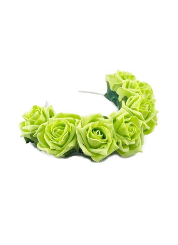 Green Rose Flower Crown Green Rose Headband Green Flower