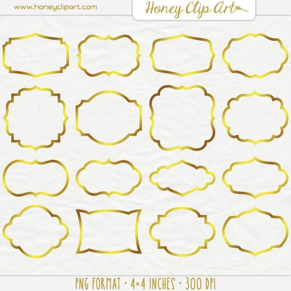 gold picture frames clip art free - photo #49