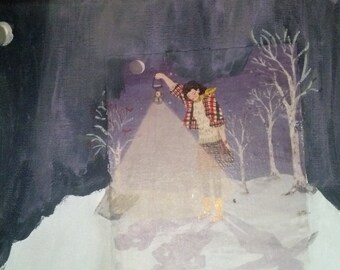 Art Print Mixed Media Collage- Behind the Shadows