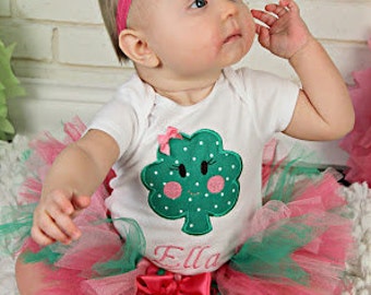 St. Patrick's Day Tutu Outfit, Shamrock Tutu Outfit