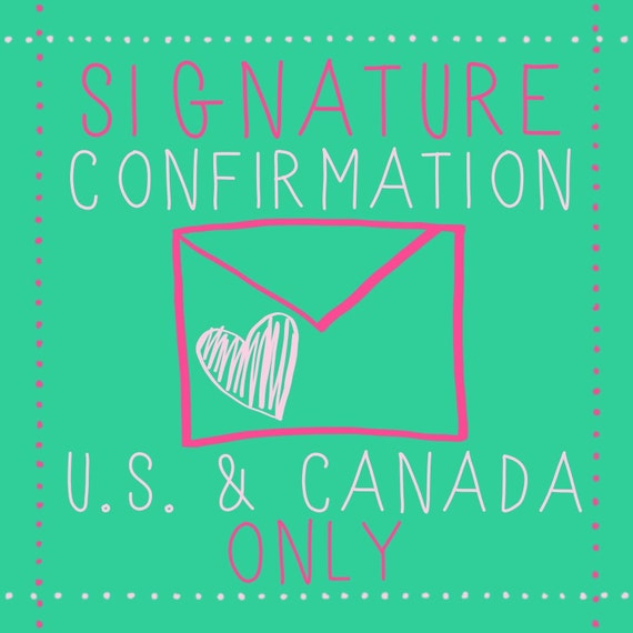 USPS SIGNATURE CONFIRMATION by LuvMelsBowtique on Etsy