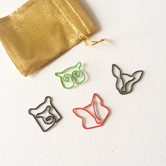 Woodland animal paper clips by Charlottes86 on Etsy