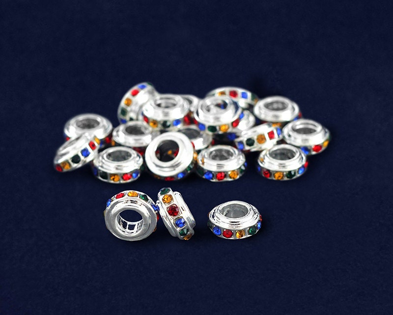 Multi Colored Crystal Charms 10 Charms CHARM49-2B