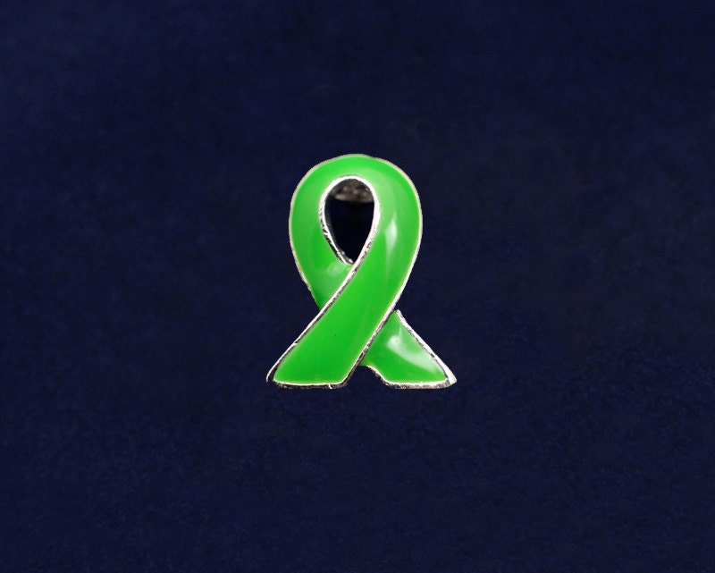 Green Ribbon Lapel Pin RETAIL REP0613 by FundraisingForACause