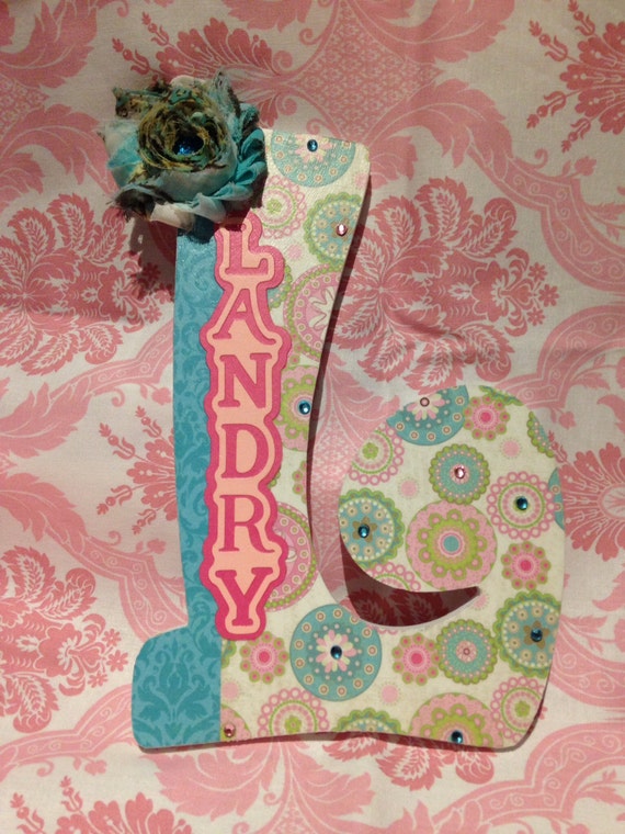 Items similar to Personalized Hanging Nursery Letter! Custom Hanging