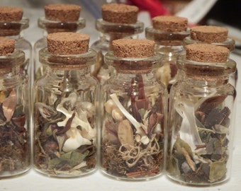 Vial of real rodent bones, Gothic/Victorian decor, taxidermy, oddity