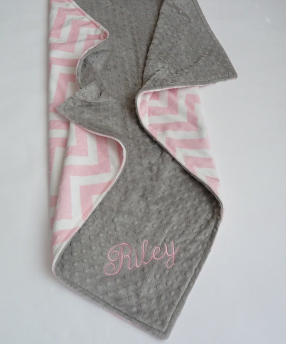 Personalized Double Sided Minky Baby Blanket or Lovey For