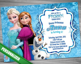 Frozen Summer Birthday Invitation Frozen Summer Invitation