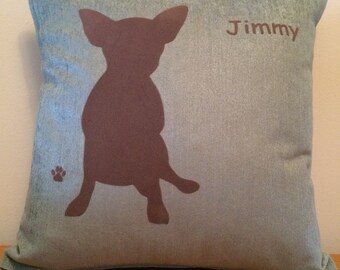 Personalised Teacup Chihuahua Dog Cushion