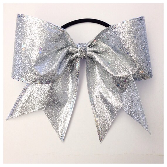 silver glitter bow silver glitter bow