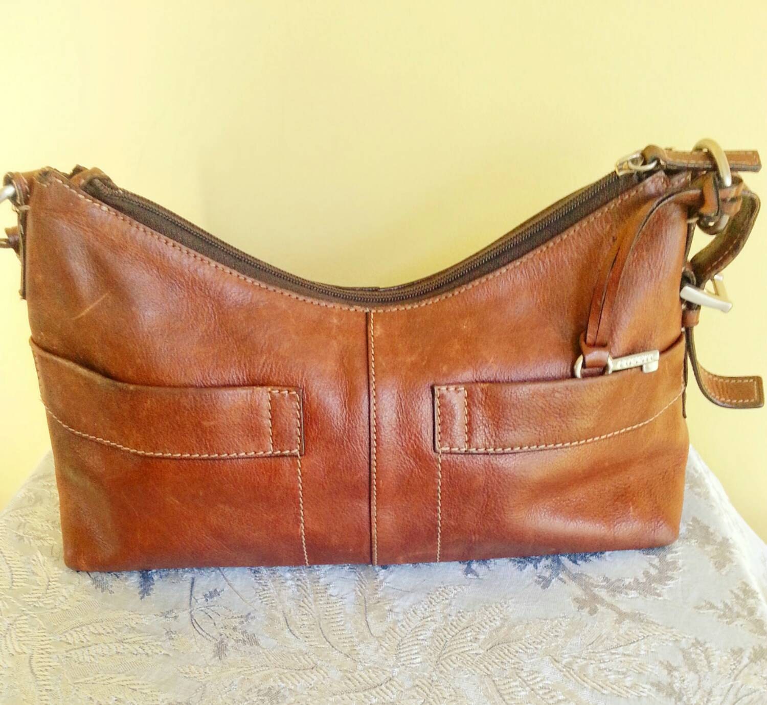 Fossil handbag leather purse shoulder bag by VintagePursesPlus