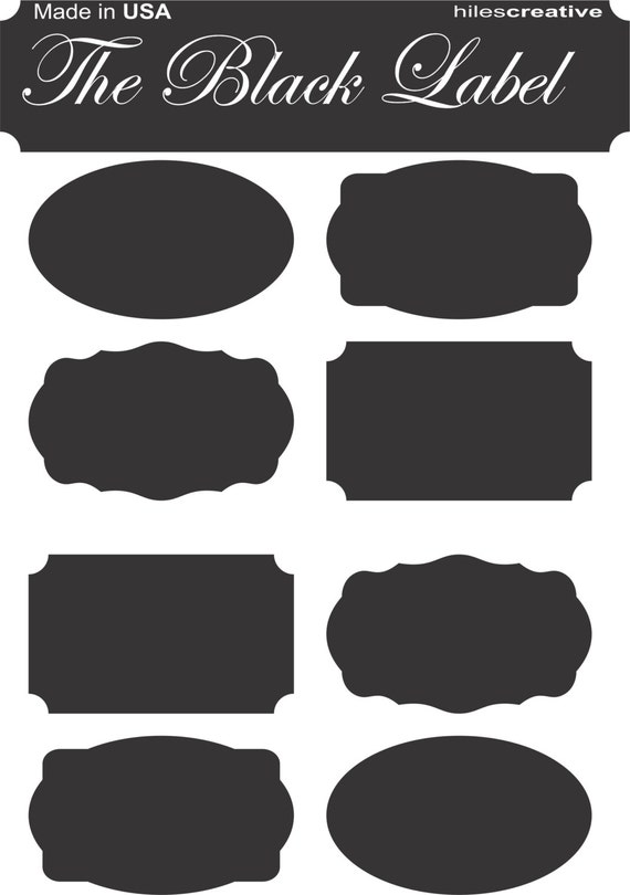 Chalkboard Labels for Mason Jars The Black Label by HilesCreative