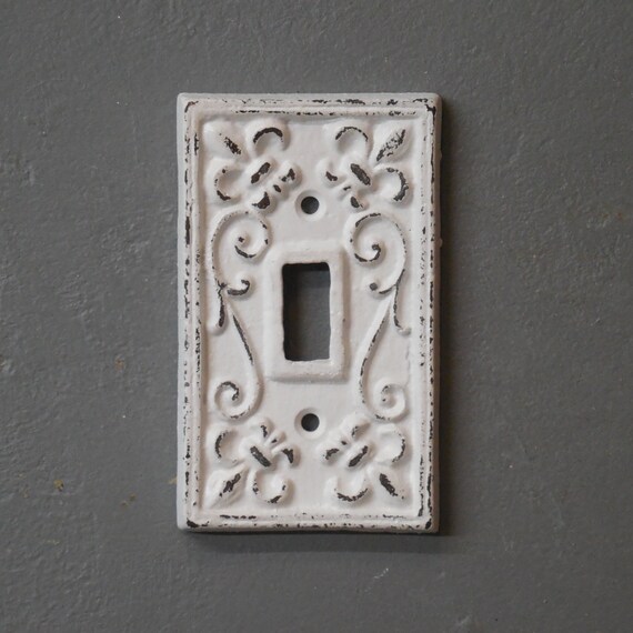 Light Switch Cover/ White Light Switch Cover by TheShabbyStore