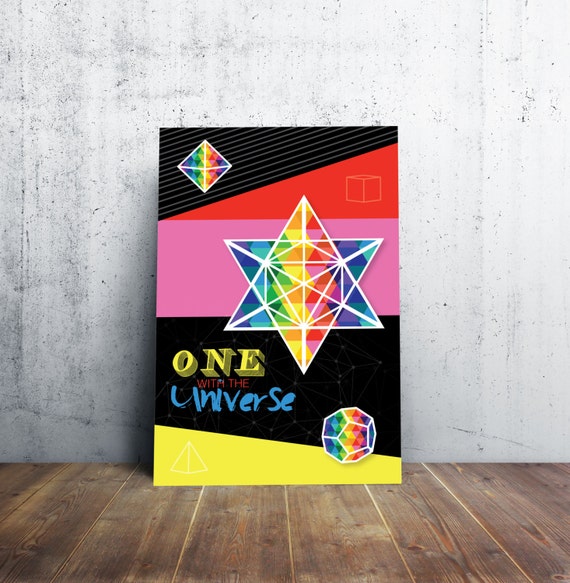 Sacred Geometry Poster - Sign - One With the Universe!