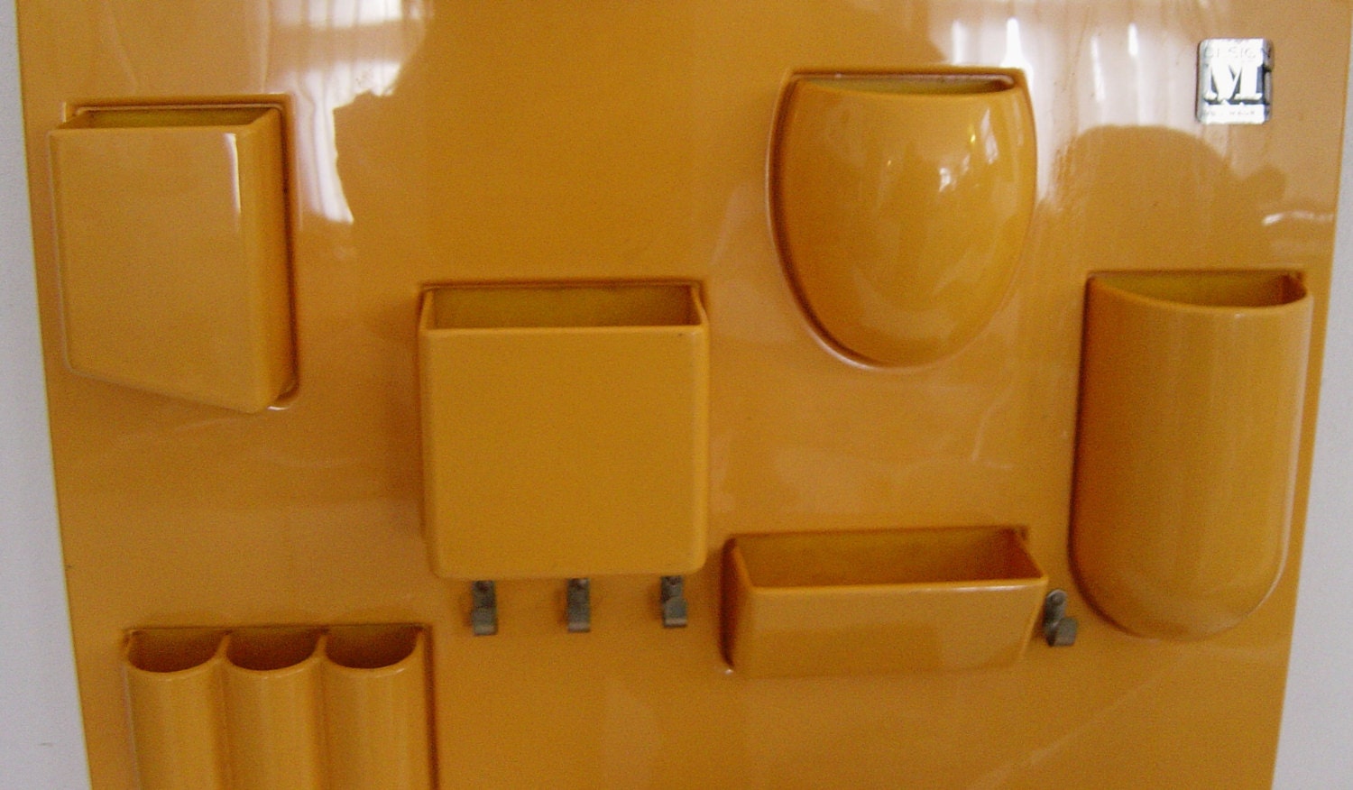 iconic vtg. 70s yelloworange Utensilo Vitra UtenSilo I signed Maurer