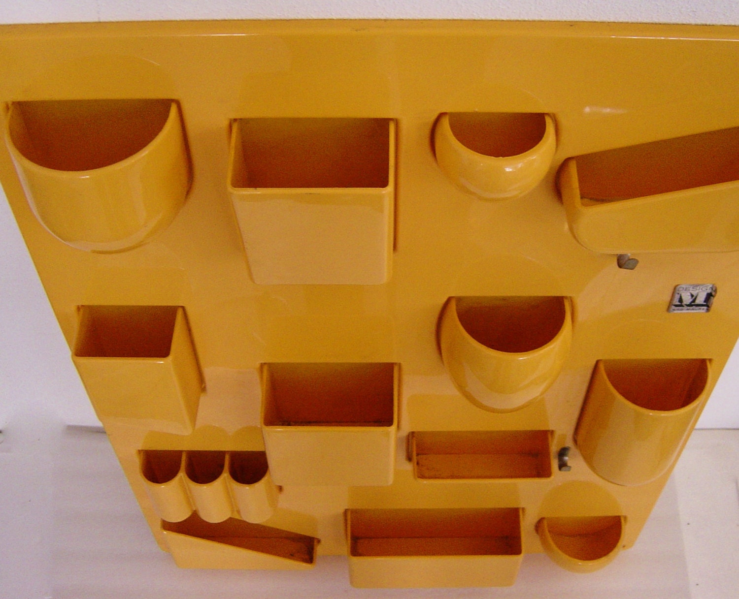 iconic vtg. 70s yelloworange Utensilo Vitra UtenSilo I signed Maurer