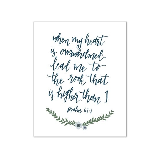 Art Print Psalm 61:2 by InsteadOfAshes on Etsy